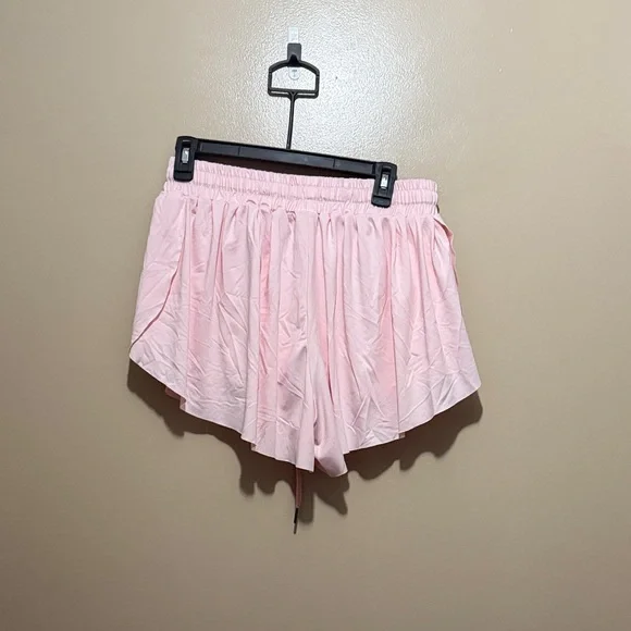 Women's Pink Athletic Shorts - Picture 3 of 3